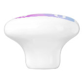 ジオメトクールリックピンクと紫 |カップルイニシャル セラミックノブ (側面)