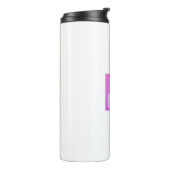 ジオメトクールリックピンクと紫 |カップルイニシャル タンブラー (回転左)