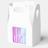 ジオメトクールリックピンクと紫 |カップルイニシャル フェイバーボックス (オープン)