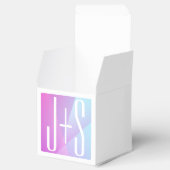 ジオメトクールリックピンクと紫 |カップルイニシャル フェイバーボックス (オープン)