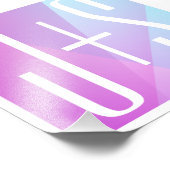 ジオメトクールリックピンクと紫 |カップルイニシャル フォトプリント            (角)