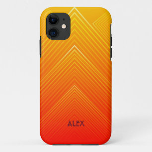 ジオメトグラデーションリオレンジと黄色 iPhone 11 ケース