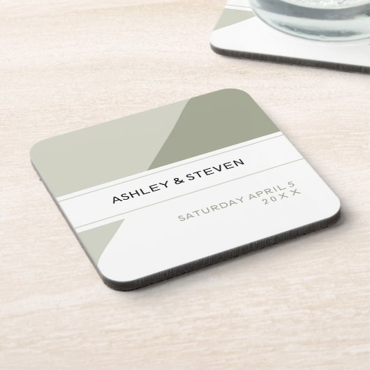 ジオメトコンテンポラリーリ結婚式の引き出物 コースター (左側)