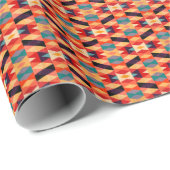 ジオメトサイケデリックリ背景：ヴィンテージグランジ。 ラッピングペーパー (ロールコーナー)
