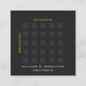 ジオメトシンプルリ建築家 スクエア名刺 (正面)