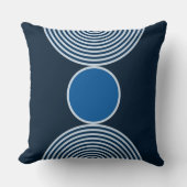 ジオメトスタイリッシュリブルー円パターン クッション (正面)