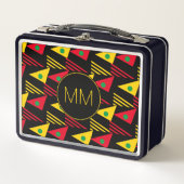 ジオメトスタイリッシュリ三角形モノグラム メタルランチボックス (正面)