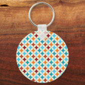 ジオメトスタイリッシュリ：ヴィンテージのシームレスなパターン キーホルダー (正面)