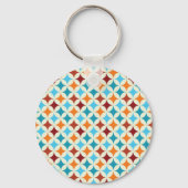 ジオメトスタイリッシュリ：ヴィンテージのシームレスなパターン キーホルダー (裏面)