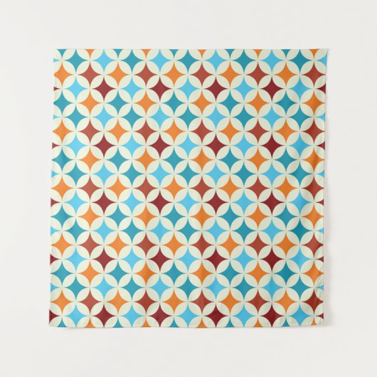 ジオメトスタイリッシュリ：ヴィンテージのシームレスなパターン タペストリー (正面)