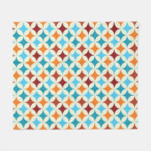 ジオメトスタイリッシュリ：ヴィンテージのシームレスなパターン フリースブランケット (正面(横))