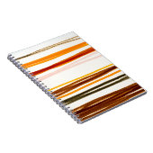 ジオメトストライプリイラストレーション、オレンジ色の水彩 ノートブック (右側)