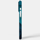 ジオメトパーソナライズされたリブルーとティール(緑がかった色)パターン Case-Mate iPhoneケース (裏面 / 左)