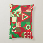 ジオメトポップ・アートのリ:カラフル抽象芸術タイル。 アクセントクッション (裏面(縦))