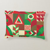 ジオメトポップ・アートのリ:カラフル抽象芸術タイル。 アクセントクッション (裏面)