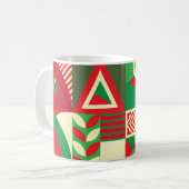 ジオメトポップ・アートのリ：カラフル抽象芸術タイル。 コーヒーマグカップ (正面左)
