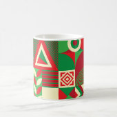 ジオメトポップ・アートのリ：カラフル抽象芸術タイル。 コーヒーマグカップ (中央)