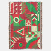 ジオメトポップ・アートのリ:カラフル抽象芸術タイル。 スローブランケット (正面縦)