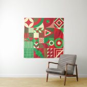 ジオメトポップ・アートのリ：カラフル抽象芸術タイル。 タペストリー (インサイチュ(横))