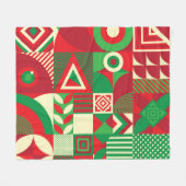 ジオメトポップ・アートのリ：カラフル抽象芸術タイル。 フリースブランケット (正面(横))