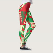 ジオメトポップ・アートのリ：カラフル抽象芸術タイル。 レギンス (右)