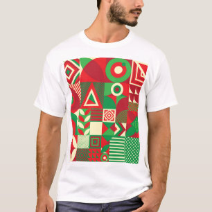 ジオメトポップ・アートのリ:カラフル抽象芸術タイル。 Tシャツ