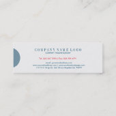 ジオメトミニマルモダンリ白と青 スキニー名刺 (裏面)