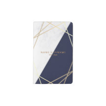 ジオメトミニマルリック大理石金ゴールドミッドナイトブルー