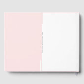 ジオメトミニマルリピンクと白の線とシェイプ ゲストブック (裏面)