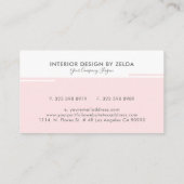 ジオメトミニマルリピンクと白の線とシェイプ 名刺 (裏面)