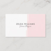 ジオメトミニマルリピンクと白の線とシェイプ 名刺 (正面)
