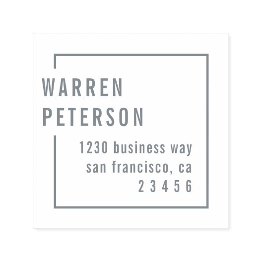 ジオメトミニマルリプロフェッショナル名差出人住所 セルフインキングスタンプ (デザイン)