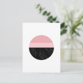 ジオメトミニマルリ大理石円 ポストカード (スタンド正面)