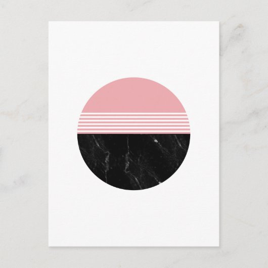 ジオメトミニマルリ大理石円 ポストカード (正面)