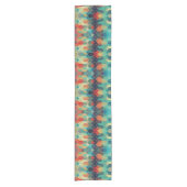 ジオメトモダンカラフルリックキューブ ショートテーブルランナー (正面)