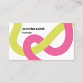 ジオメトモダンカラフルリライン 名刺 (正面)