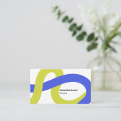 ジオメトモダンカラフルリライン 名刺 (スタンド正面)