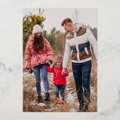 ジオメトモダンリアイコンクリスマスグリーティング 箔シーズンカード (裏面)