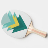 ジオメトモダンリエメラルドグリーン矢印パターン 卓球ラケット (横)