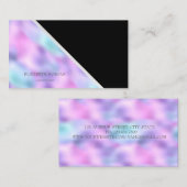 ジオメトモダンリエレガント、黒、ホログラフィック 名刺 (正面/裏面)