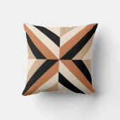 ジオメトモダンリカラーブロック茶色 クッション (裏面)