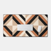 ジオメトモダンリカラーブロック茶色 デスクマット (キーボード&マウス)