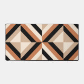 ジオメトモダンリカラーブロック茶色 デスクマット (正面)