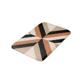 ジオメトモダンリカラーブロック茶色 バスマット (アングル)