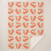 ジオメトモダンリキツネパターン シェルパブランケット (正面)