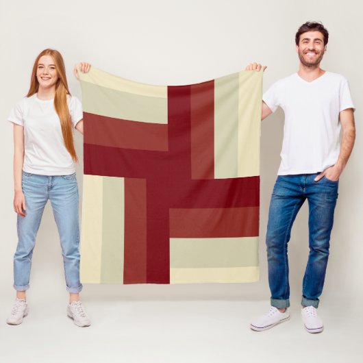 ジオメトモダンリクロスパターン フリースブランケット (インサイチュ)