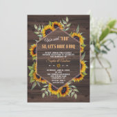 ジオメトモダンリサンフラワーウッドI DO BBQ 招待状 (スタンド正面)