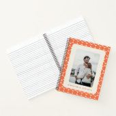 ジオメトモダンリシェイプのオレンジ色のパーソナライズされた写真 ノートブック (内部)