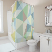ジオメトモダンリシェイプデザインソフトパステルトーン シャワーカーテン (インサイチュ)