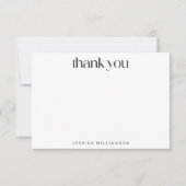 ジオメトモダンリシェイプ黒い黄色のブライダルシャワー サンキューカード (正面)